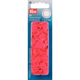 Boutons-pression Color Snaps ronds rose fuchsia