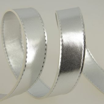 Sangle simili cuir argent 30 mm