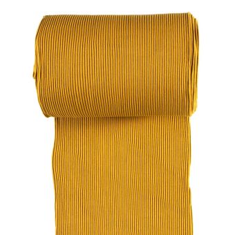 Bord côte 3/3 uni jaune moutarde