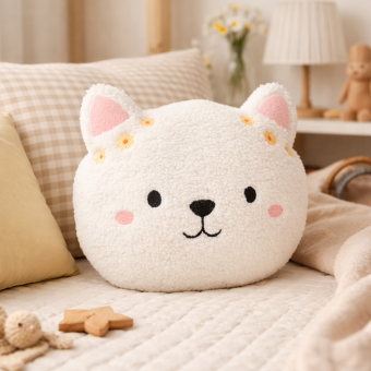 Coussin forme chat 30x28 cm MT