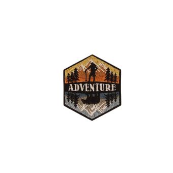 Lot de 3 écussons thermocollants outdoor 4,5cm x5,1cm adventure