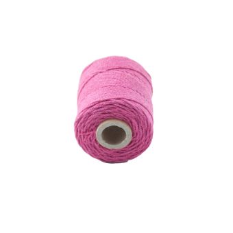 Pelote corde macramé coton fuchsia 50g 1mmx65m
