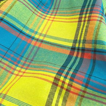 Tissu Madras Antillais Guadeloupe - par 50cm - 9 Coloris 150g/m² Oeko-Tex®