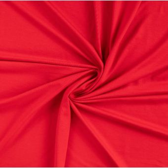 Maille jersey viscose douce unie rouge