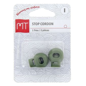 Stop cordon rond 1 trou vert kaki