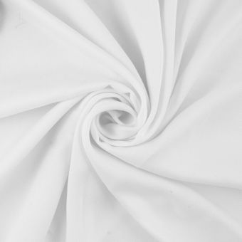 Tissu popeline coton lourde 120 fils blanc