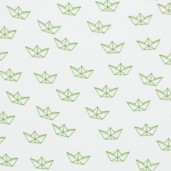 Tissu viscose bateau vert