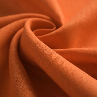 Tissu lin lavé Solaro orange Sophie Ferjani