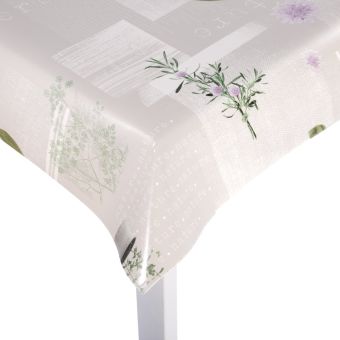 Tissu protège table imprimé plantes 