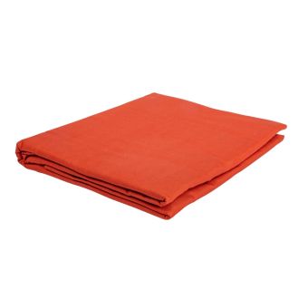Drap housse terracotta 90 x 190 cm