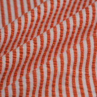 Tissu drap Seersucker rouge 