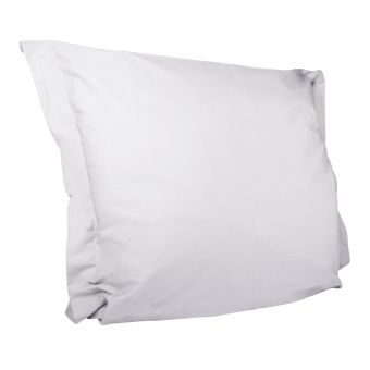 Taie d’oreiller finition volant blanche