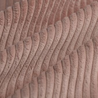 Tissu velours large côte Rocket rose 