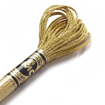 Mouliné metallisé échevette 8 m jaune - COL 3821