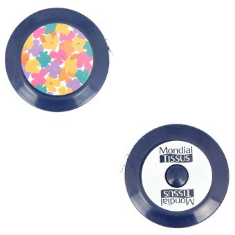 Centimètre enrouleur marine floral fond blanc MT