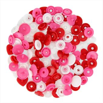 Boutons-pression coeurs et ronds Color Snaps