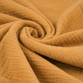 Tissu double gaze Gaby miel