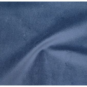 Tissu velours touché peau de pêche uni bleu marine