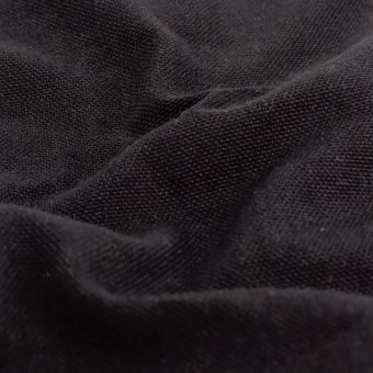 Tissu uni coton teflon DIABOLO Noir