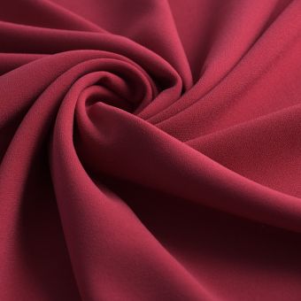 Tissu crêpe uni Suzy rose framboise
