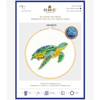 Kit point de croix tortue tranquille