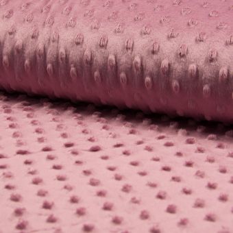 Tissu polaire minky Minnie pois uni blush