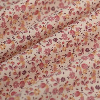 Tissu cretonne caseille rose