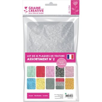 Graine Créative - Plaques de texture Fimo N°2 10 pièces