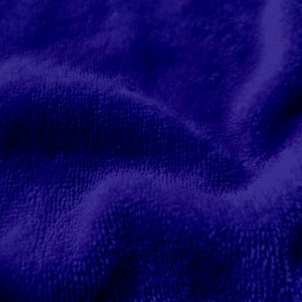 Tissu éponge bambou douce uni bleu cobalt