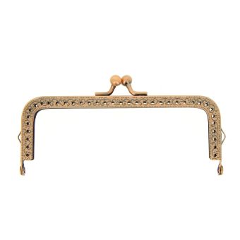 Fermoir rectangulaire bronze 12.5 cm 