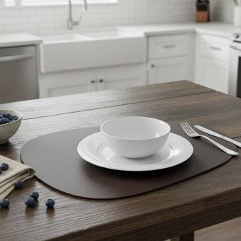 Set de table ovale réversible café