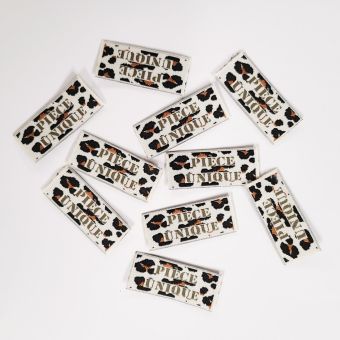 Lot de 10 étiquettes tissées Pièce Unique