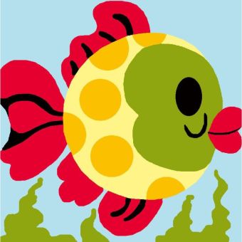 LUC - Kit canevas Soudan Le Poisson 20x20cm