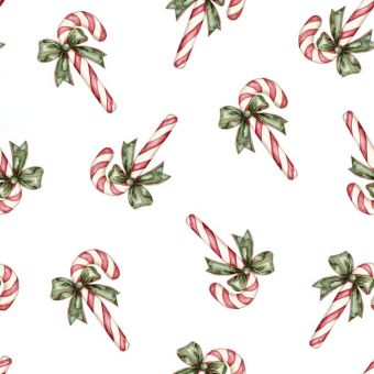 Tissu French Terry Noel Poésie Canne a Sucre, coupon 1m x laize (145cm)