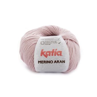 Pelote de fil à tricoter Merino Aran vieux rose - Katia col 53
