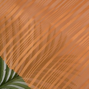 Tissu mousseline recyclé fil lurex uni caramel