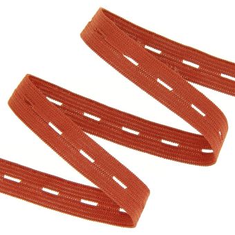 Élastique boutonnière 12 mm terracotta