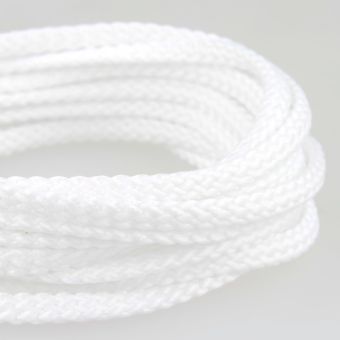 Cordon polyester 5mm blanc