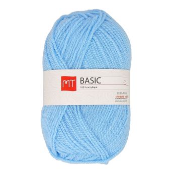 Pelote de fil à tricoter MT basic bleu ciel