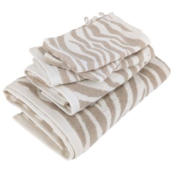 Parure de bain coton ZEBRA SOFT 4 pièces Zèbre