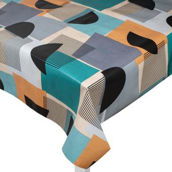 Toile cirée Mori bleu gris