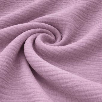 Tissu Double gaze coton Gaby parme