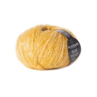 Pelote de fil à tricoter Pégase jaune moutarde - Plassard
