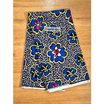 Tissu wax coton Pretty Flower's - 5,2 m x 1,10 m