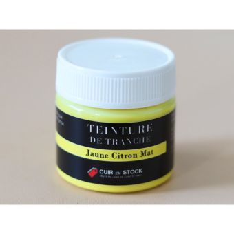 Teinture de tranche base aqueuse Cuir en Stock 50 ml - Jaune Citron Mat