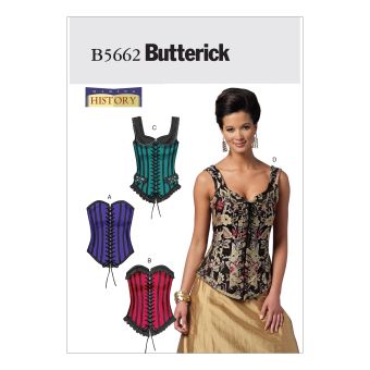 Patron Butterick B5662EE Corset, tailles 42 à 48
