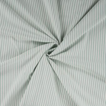 Maille jersey coton fines rayues vert