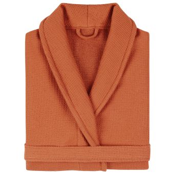 Peignoir nid d'abeille NATURAL col châle Col châle M