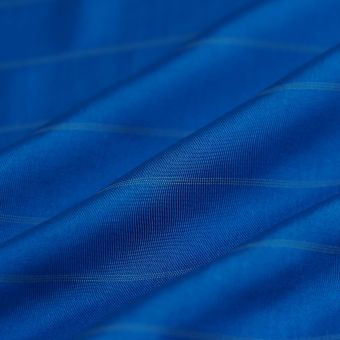 Tissu popeline viscose rayures bleu