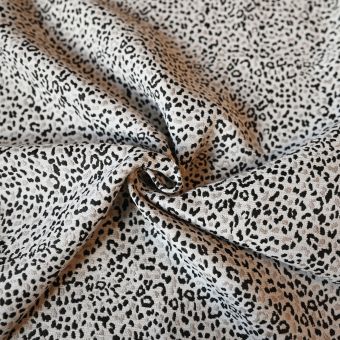 Tissu jacquard ameublement  motif panthère - Laize : 140 cm